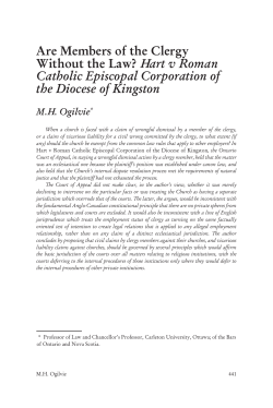 Are Members of the Clergy Without the Law