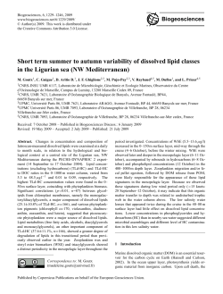 Short term summer to autumn variability of dissolved lipid classes in
