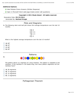 Grade 8 Math PSSA Practice Set