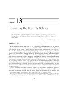 Re-ordering the Heavenly Spheres