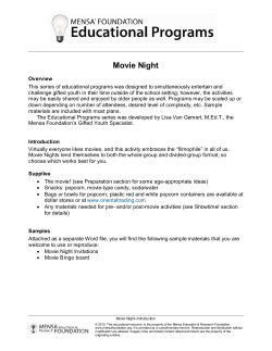 Movie Night - Mensa for Kids