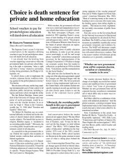 Choice is death sentence for private and home education