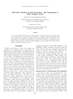 Non-Linear Variation of Gell Parameters with Composition in Alkali