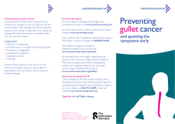 GULLET cancer - Cancer Research Publications