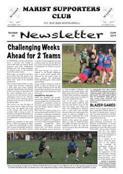 Newsletter 54 &ndash; June 2014 - Operating in Invercargill since 1856