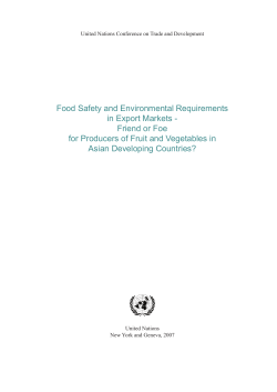 Food Safety and Environmental Requirements in Export