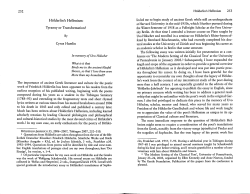 H&ouml;lderlin`s Hellenism - H&ouml;lderlin