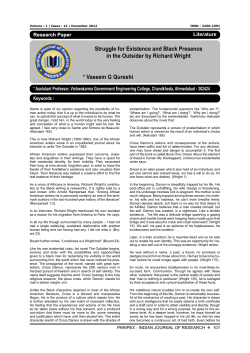 Struggle for Existence and Black Presence in the Outsider by