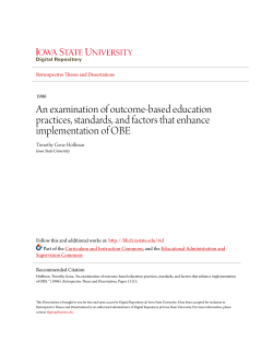 An examination of outcome-based education practices, standards