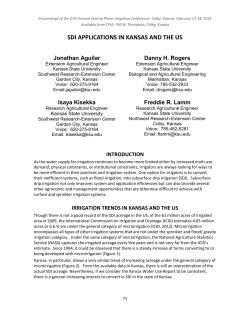 SDI Applications in Kansas and the US