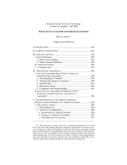 THE UNEASY CASE FOR COPYRIGHT EXTENSION