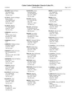 Church Directory - Cabot United Methodist Church
