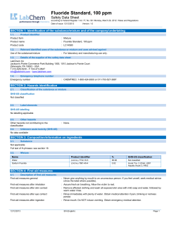 Fluoride Standard, 100 ppm