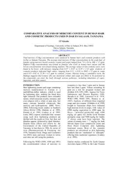 comparative analysis of mercury content in human hair and