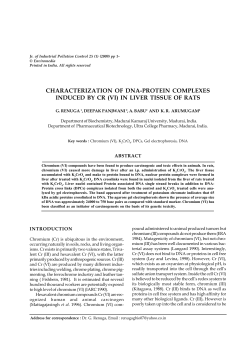characterization of dna-protein complexes induced by cr (vi)