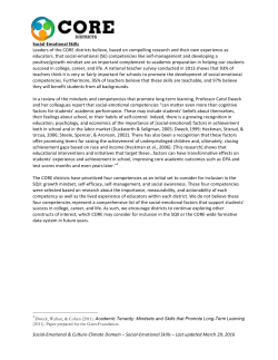 Social-Emotional Skills