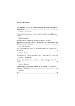 Table of Contents - Open Journal Systems at University of Gothenburg