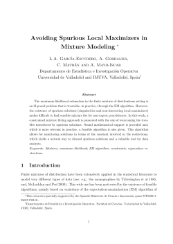Avoiding Spurious Local Maximizers in Mixture Modeling