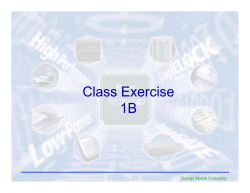 Class Exercise 1B - the GMU ECE Department