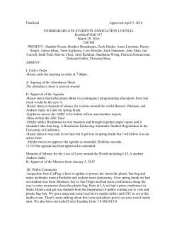 March 29, 2016 - UCLA Undergraduate Students Association