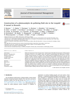 Construction of a photocatalytic de-polluting field site in the Leopold