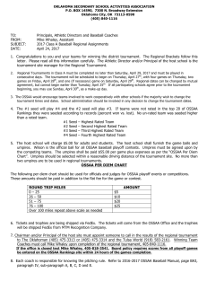 "A" Baseball Regional Tournaments