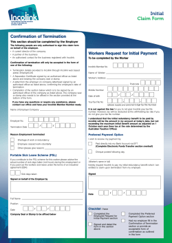 Initial Claim Form