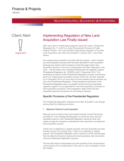 Implementing Regulation of New Land Acquisition Law Finally