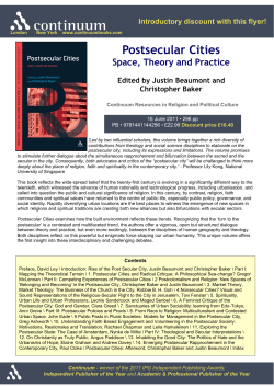 Postsecular Cities - University of Chester