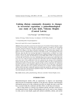 Linking diatom community dynamics to changes in terrestrial