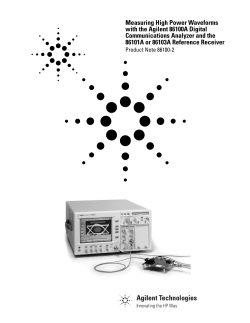 Measuring High Power Waveforms with the Agilent