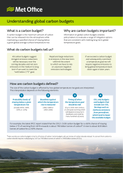 Carbon budgets