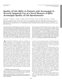 Quality of Life (QOL)