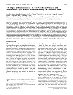 Tilt Angles of Transmembrane Model Peptides in Oriented and Non