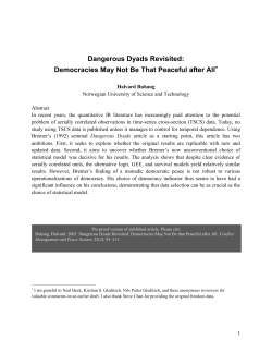 Dangerous Dyads Revisited