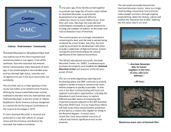 Culture ∙ Environment ∙ Community 0verlook Mountain in Woodstock