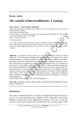 The varieties of liberal militarism: A typology