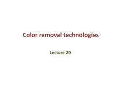 Color removal technologies