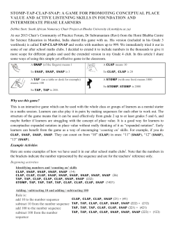 ltm stomp-tap-clap-snap