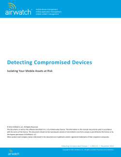 Detecting Compromised Devices