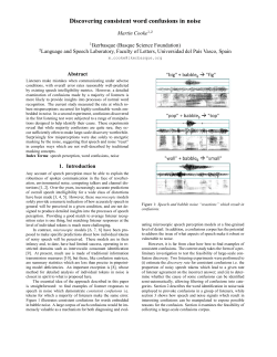 Discovering consistent word confusions in noise