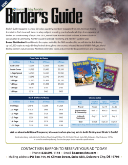 Advertisers - Birding Magazine