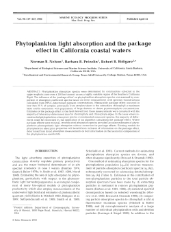 Phytoplankton light absorption and the package