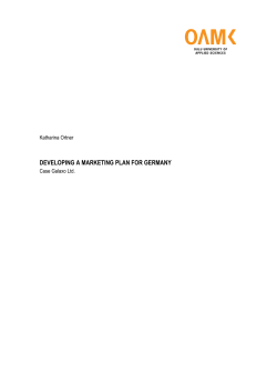 developing a marketing plan for germany