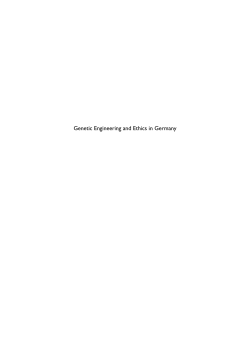 Genetic Engineering and Ethics in Germany