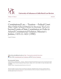 Constitutional Law&mdash;Taxation&mdash;Federal Court May Order School