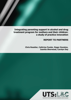 Integrating parenting support in alcohol and drug treatment program