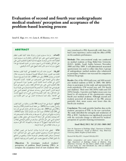Evaluation of second and fourth year undergraduate medical
