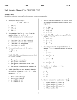 Chapter 1 Practice Test
