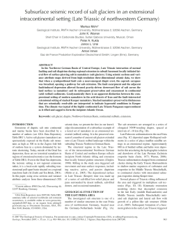 Subsurface seismic record of salt glaciers in an - RWTH